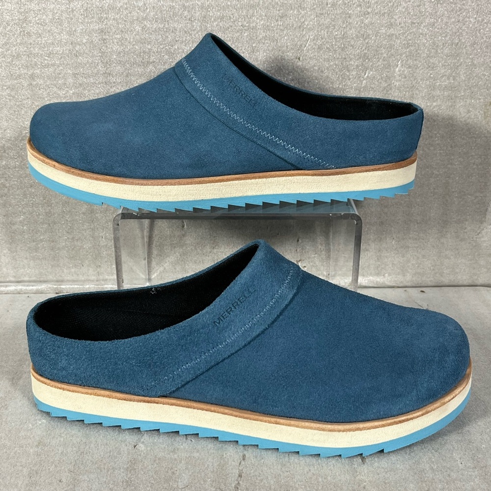 Merrell Blue and Cream Casual Mules